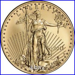 2011-W American Gold Eagle (1 oz) $50 Uncirculated Coin Burnished