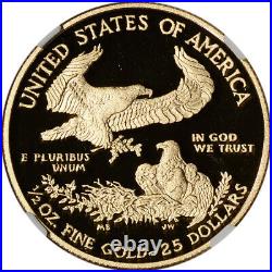 2011-W American Gold Eagle Proof 1/2 oz $25 NGC PF70 UCAM