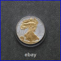 2011 Walking Liberty US 1oz American Eagle Eagle Silver 24kt Gold 5000ST