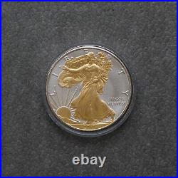 2011 Walking Liberty US 1oz American Eagle Eagle Silver 24kt Gold 5000ST