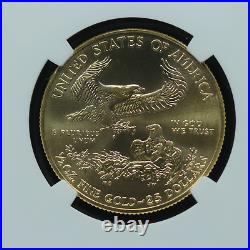 2012 1/2 Oz Gold Eagle NGC MS70 Certified $25 Early Releases