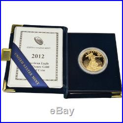 2012-W American Gold Eagle Proof 1 oz $50 in OGP