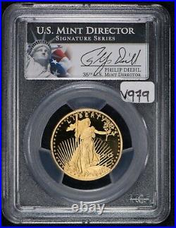 2012-w G$25 1/2 Oz American Eagle Gold Coin, Diehl Label Pcgs Pr69 Dcam #v979