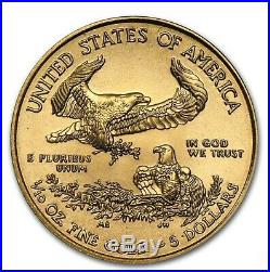 2013 1/10 oz American Gold Eagle $5 GEM Brilliant Uncirculated Coin $5 M1127