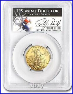 2013 1/4 OZ American GOLD Eagle MS-70 PCGS (Philip Diehl Signed)