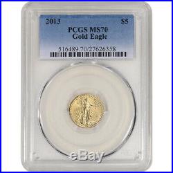 2013 American Gold Eagle 1/10 oz $5 PCGS MS70