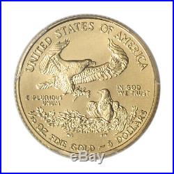 2013 American Gold Eagle 1/10 oz $5 PCGS MS70
