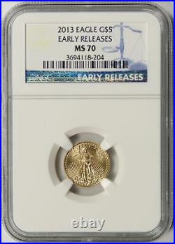 2013 Gold American Eagle 1/10oz NGC MS70 Early Releases