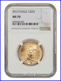 2013 Gold Eagle $25 NGC MS70 American Gold Eagle AGE Better Modern AGE