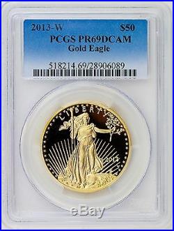 2013 W $50 Gold American Eagle One Troy Ounce Proof Coin PCGS PR69DCAM