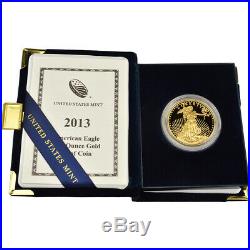 2013-W American Gold Eagle Proof 1 oz $50 in OGP