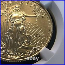 2014 1/2 oz American Gold Eagle Coin MS-70 NGC (EARLY RELEASES) $25 MS70 NGC