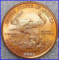2014 $5 American Gold Eagle 1/10 Oz BU UNCIRCULATED