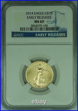 2014 Early Release $25 AGE American Gold Eagle 1/4 Ounce Coin NGC MS-69