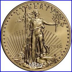 2014-W American Gold Eagle (1 oz) $50 Uncirculated Coin Burnished