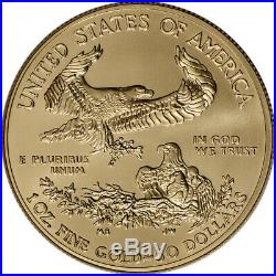 2014-W American Gold Eagle (1 oz) $50 Uncirculated Coin Burnished