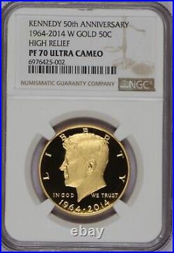 2014-W Gold High Relief Kennedy 50th Anniversary NGC PF70 Ultra Cameo