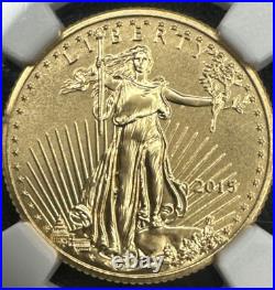 2015 1/4 oz American Gold Eagle Coin NGC MS70 First Day Of Issue