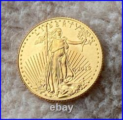 2015 $5 American Gold Eagle 1/10 Oz BU