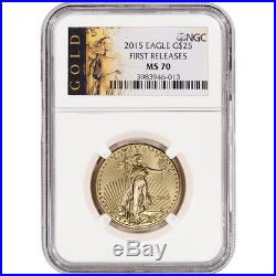 2015 American Gold Eagle (1/2 oz) $25 NGC MS70 First Releases ALS Label