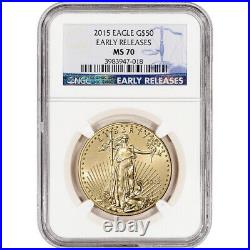 2015 American Gold Eagle (1 oz) $50 NGC MS70 Early Releases