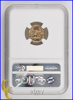 2015 Gold 1/10 oz American Eagle Coin Narrow Reeds NGC MS-70.900