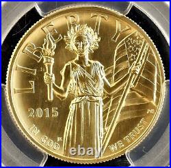 2015-W $100 American Liberty High Relief Gold Coin PCGS MS70