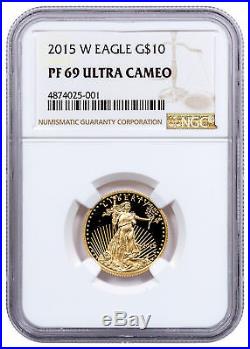 2015-W 1/4 oz Gold American Eagle Proof $10 NGC PF69 UC SKU35892