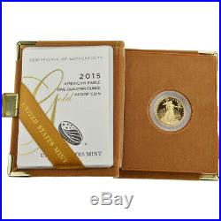 2015-W American Gold Eagle Proof (1/4 oz) $10 in OGP