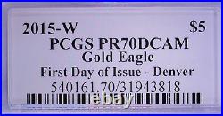 2015 W Gold Eagle $5 Top Pop 198 Pr70 Dcam Rare Flag Label Edmund Moy Ngc Tv