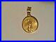 2016 1/4 oz American Eagle Gold Coin Necklace Charm Pendant Bezel