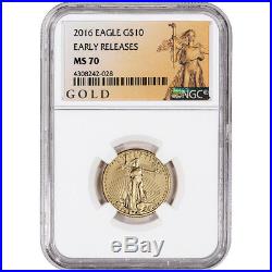 2016 American Gold Eagle (1/4 oz) $10 NGC MS70 Early Releases ALS Label