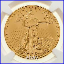 2016 G$50 Gold American Eagle Graded by NGC as MS70 ER Moy Signature 30th