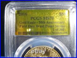 2016 Gold 4 Coin Set Pcgs Ms 70 # 1 Of 300 Gold Foil Label