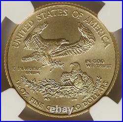 2016 Gold American Eagle $10 NGC MS70 1/4oz. 9999 Fine