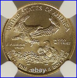 2016 Gold American Eagle $5 NGC MS70 1/10 oz 30th Anniversary