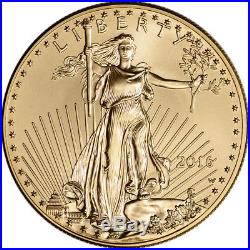 2016-W American Gold Eagle (1 oz) $50 Uncirculated Coin Burnished