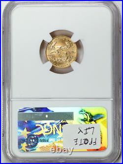 2017 $5 1/10oz Gold American Eagle MS70 NGC 4525285-489 First Releases