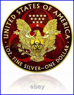 2017 ARMAGEDDON BREAK EAGLES 1oz American Eagle Coin and 24K Gold Gilded