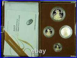 2017 American Gold Proof Eagle 4 Coin Proof Set With Box & COA