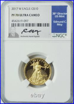 2017 W $10 American Gold Eagle Proof NGC PF70 Ultra Cameo Edmund Moy Label