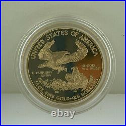 2017-W 1/2 oz $25 Gold American Eagle Proof with US Mint Box and COA Beautiful