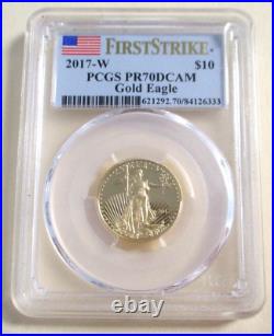 2017 W Proof $10 American Gold Eagle First Strike PCGS PR70