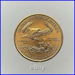 2018 1/10 oz $5 American Gold Eagle Coin BU