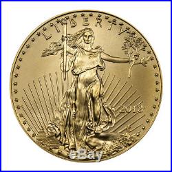 2018 1/10 oz Gold American Eagle $5 GEM BU Coin SKU50852