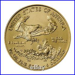 2018 1/10 oz Gold American Eagle $5 GEM BU Coin SKU50852