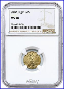 2018 1/10 oz Gold American Eagle $5 NGC MS70 SKU50798
