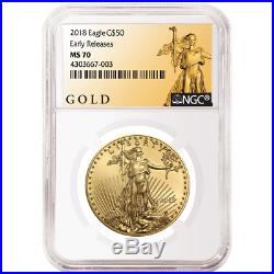 2018 $50 American Gold Eagle 1 oz. NGC MS70 ALS ER Label