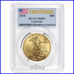 2018 $50 American Gold Eagle 1 oz. PCGS MS69 First Strike Label