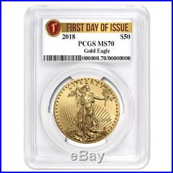 2018 $50 American Gold Eagle 1 oz. PCGS MS70 FDOI First Label